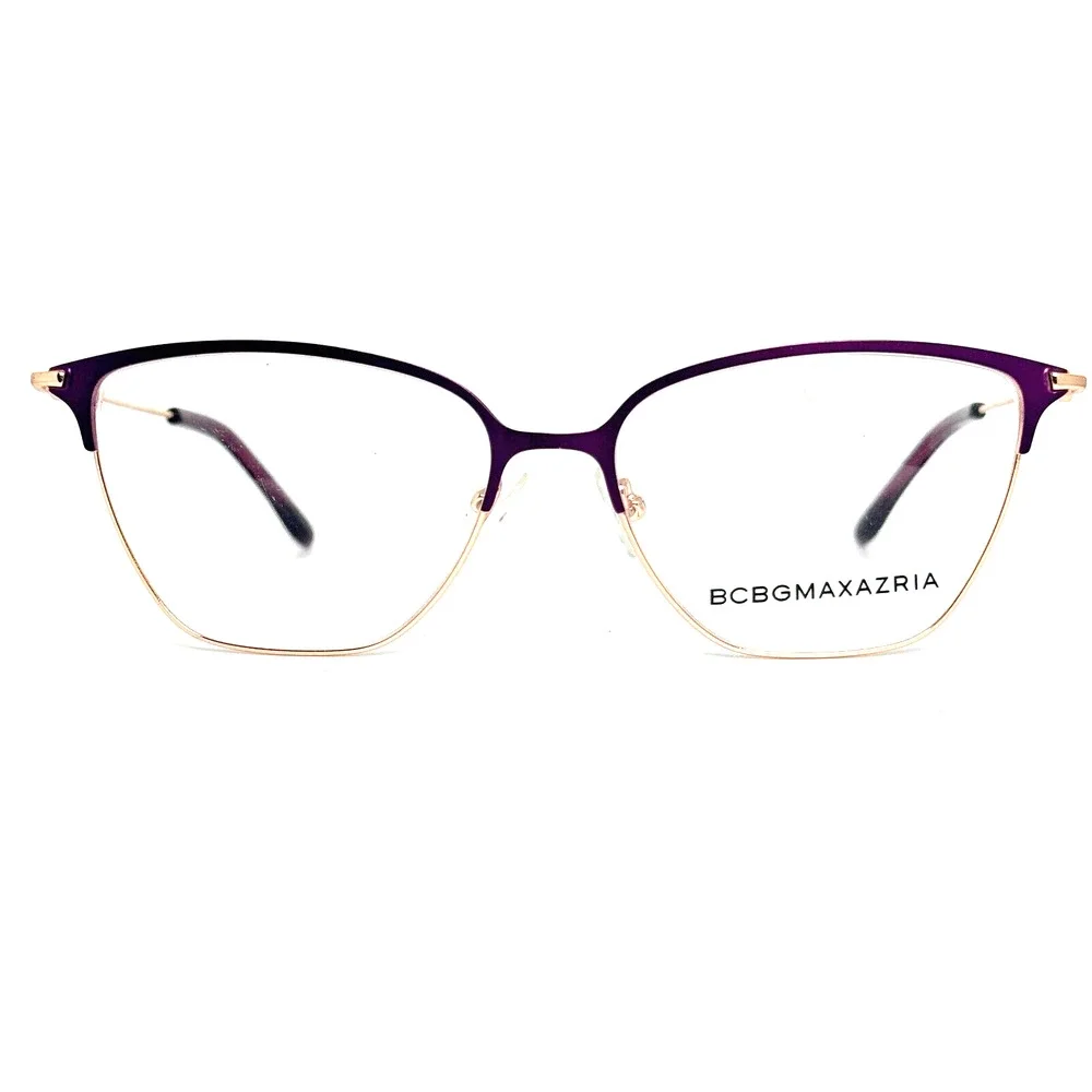 BCBGMAXAZRIA HENLEY Purple Rose Gold Eyeglasses Frame 54-15-135mm B40mm H13529‎
